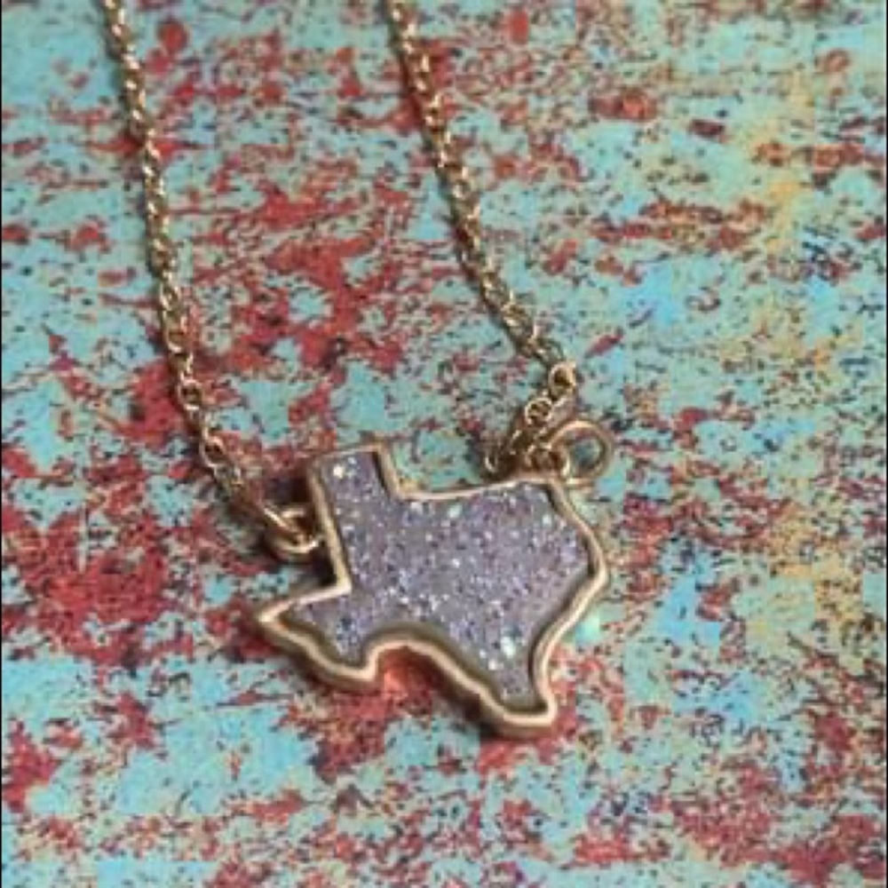 Blue Druzy Texas Necklace